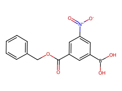 3-Benzyloxycarbonyl-5-nitrophenylboronic acid structure