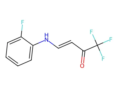 (E)-1,1,1-trifluoro-4-(2-fluoroanilino)-3-buten-2-one structure