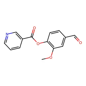 4-Formyl-2-methoxyphenyl pyridine-3-carboxylate structure