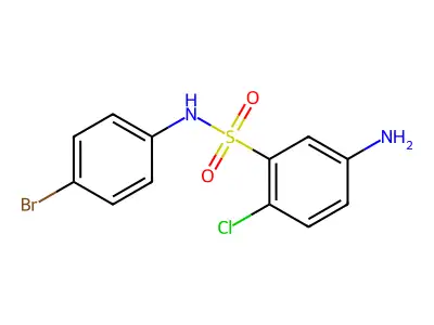 5-amino-N-(4-bromophenyl)-2-chlorobenzene-1-sulfonamide structure