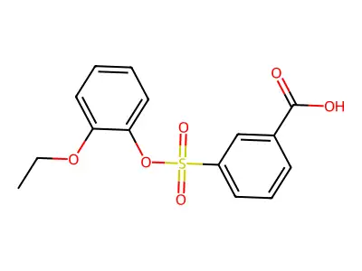 3-[(2-Ethoxyphenoxy)sulfonyl]benzoic acid structure