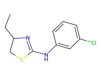 N-(3-chlorophenyl)-4-ethyl-4,5-dihydro-1,3-thiazol-2-amine structure