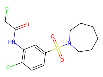 N-[5-(azepane-1-sulfonyl)-2-chlorophenyl]-2-chloroacetamide structure