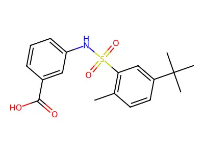 3-(5-Tert-butyl-2-methylbenzenesulfonamido)benzoic acid structure