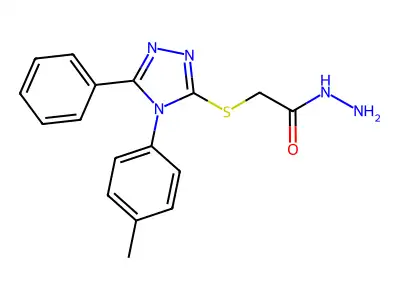 2-{[4-(4-methylphenyl)-5-phenyl-4H-1,2,4-triazol-3-yl]sulfanyl}acetohydrazide structure