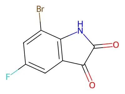 7-bromo-5-fluoro-2,3-dihydro-1H-indole-2,3-dione structure