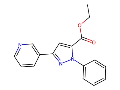 Ethyl 2-phenyl-5-pyridin-3-ylpyrazole-3-carboxylate structure