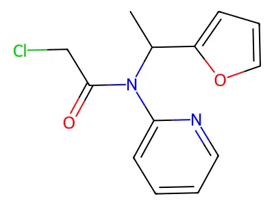 2-chloro-N-[1-(furan-2-yl)ethyl]-N-(pyridin-2-yl)acetamide structure