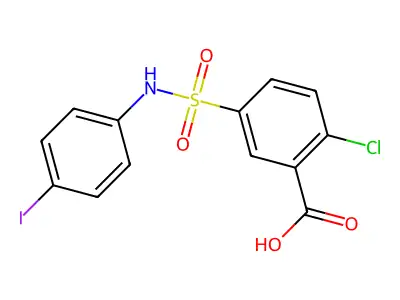 2-氯-5-[(4-碘苯基)氨磺酰]苯甲酸 structure