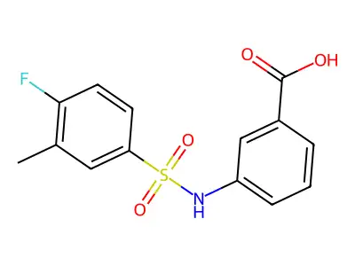 3-{[(4-Fluoro-3-methylphenyl)sulfonyl]amino}benzoic acid structure