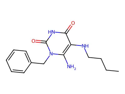6-Amino-1-benzyl-5-(butylamino)-1,2,3,4-tetrahydropyrimidine-2,4-dione structure