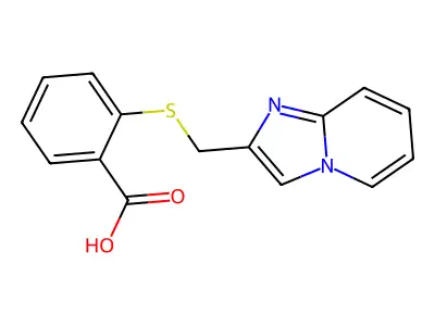 2-[({Imidazo[1,2-a]pyridin-2-yl}methyl)sulfanyl]benzoic acid structure