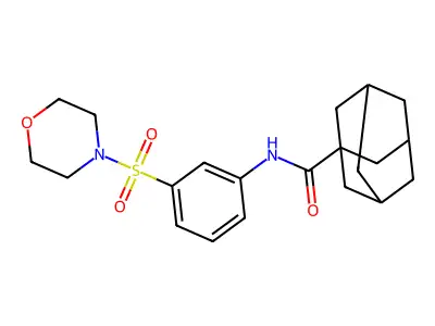 N-(3-morpholin-4-ylsulfonylphenyl)adamantane-1-carboxamide structure