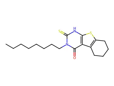 2-Mercapto-3-octyl-5,6,7,8-tetrahydro-3H-benzo[4,5]thieno[2,3-d]pyrimidin-4-one structure