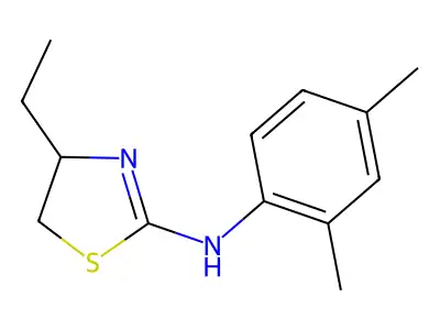 N-(2,4-dimethylphenyl)-4-ethyl-4,5-dihydro-1,3-thiazol-2-amine structure