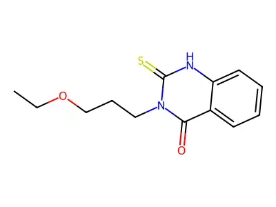 3-(3-Ethoxypropyl)-2-sulfanyl-3,4-dihydroquinazolin-4-one structure