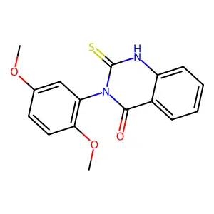 3-(2,5-dimethoxyphenyl)-2-thioxo-2,3-dihydroquinazolin-4(1H)-one structure