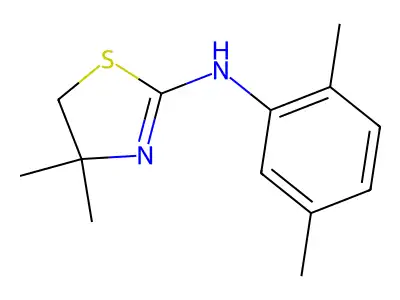 N-(2,5-Dimethylphenyl)-4,4-dimethyl-4,5-dihydrothiazol-2-amine structure