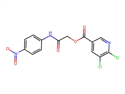 [(4-Nitrophenyl)carbamoyl]methyl 5,6-dichloropyridine-3-carboxylate structure