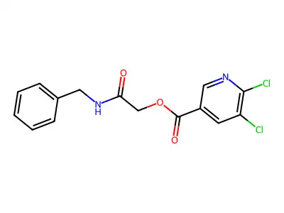 (Benzylcarbamoyl)methyl 5,6-dichloropyridine-3-carboxylate structure