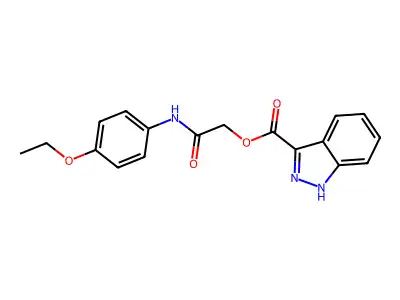 [2-(4-ethoxyanilino)-2-oxoethyl] 1H-indazole-3-carboxylate structure