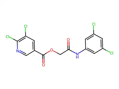 [(3,5-Dichlorophenyl)carbamoyl]methyl 5,6-dichloropyridine-3-carboxylate structure