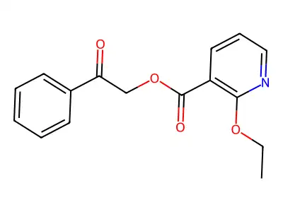 Phenacyl 2-ethoxypyridine-3-carboxylate structure