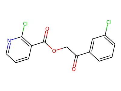 2-(3-Chlorophenyl)-2-oxoethyl 2-chloropyridine-3-carboxylate structure