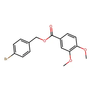 (4-Bromophenyl)methyl 3,4-dimethoxybenzoate structure