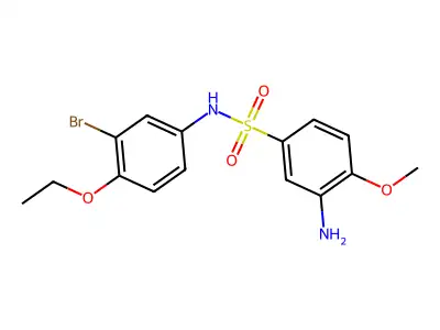 3-amino-N-(3-bromo-4-ethoxyphenyl)-4-methoxybenzene-1-sulfonamide structure