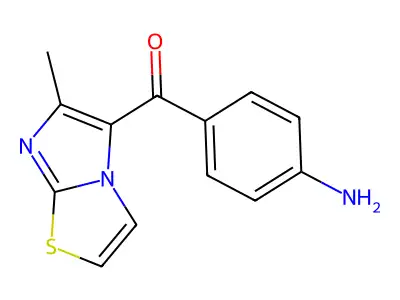 4-{6-Methylimidazo[2,1-b][1,3]thiazole-5-carbonyl}aniline structure