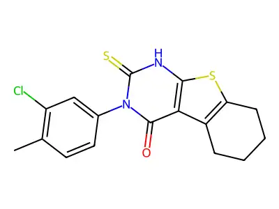 4-(3-Chloro-4-methylphenyl)-5-sulfanyl-8-thia-4,6-diazatricyclo[7.4.0.0,2,7]trideca-1(9),2(7),5-trien-3-one structure