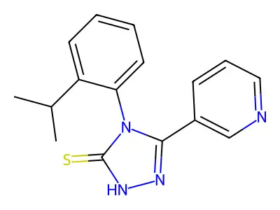 4-[2-(propan-2-yl)phenyl]-5-(pyridin-3-yl)-4H-1,2,4-triazole-3-thiol structure