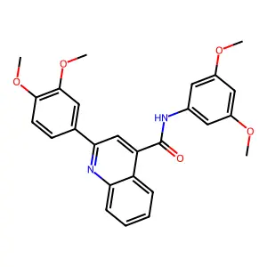 2-(3,4-dimethoxyphenyl)-N-(3,5-dimethoxyphenyl)quinoline-4-carboxamide structure