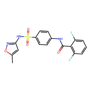 2,6-difluoro-N-(4-(N-(5-methylisoxazol-3-yl)sulfamoyl)phenyl)benzamide structure