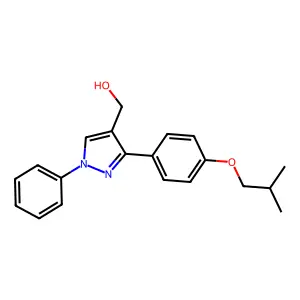 {3-[4-(2-methylpropoxy)phenyl]-1-phenyl-1H-pyrazol-4-yl}methanol structure
