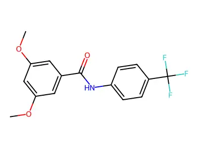 3,5-dimethoxy-N-[4-(trifluoromethyl)phenyl]benzamide structure