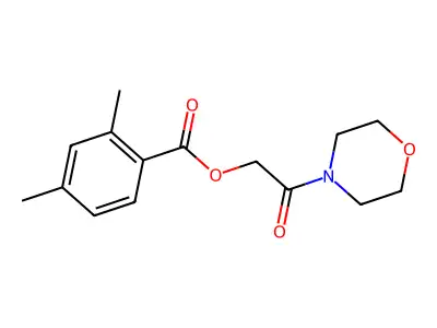 (2-Morpholin-4-yl-2-oxoethyl) 2,4-dimethylbenzoate structure