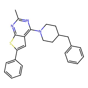 4-(4-Benzylpiperidin-1-yl)-2-methyl-6-phenylthieno[2,3-d]pyrimidine structure