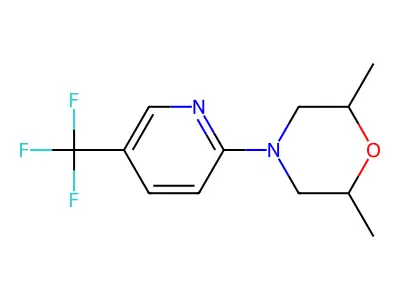 2,6-Dimethyl-4-[5-(trifluoromethyl)pyridin-2-yl]morpholine structure