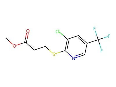 Methyl 3-{[3-chloro-5-(trifluoromethyl)pyridin-2-yl]sulfanyl}propanoate structure