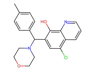 5-Chloro-7-[(4-methylphenyl)(morpholin-4-yl)methyl]quinolin-8-ol structure