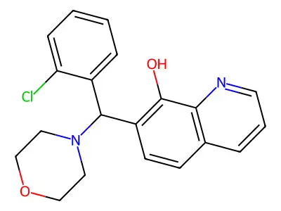 7-[(2-Chlorophenyl)(morpholin-4-yl)methyl]quinolin-8-ol structure