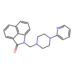 1-[[4-(2-Pyridinyl)-1-piperazinyl]methyl]-2-benzo[cd]indolone structure