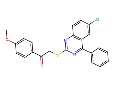 2-[(6-Chloro-4-phenylquinazolin-2-yl)sulfanyl]-1-(4-methoxyphenyl)ethanone structure