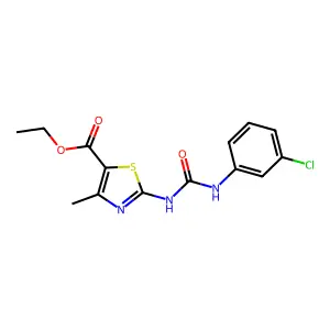 Ethyl 2-(3-(3-chlorophenyl)ureido)-4-methylthiazole-5-carboxylate structure