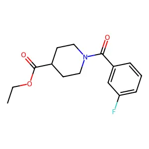 Ethyl 1-[(3-fluorophenyl)carbonyl]piperidine-4-carboxylate structure
