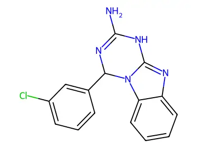 4-(3-Chlorophenyl)-1,4-dihydro[1,3,5]triazino[1,2-a]benzimidazol-2-amine structure