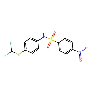N-(4-((difluoromethyl)thio)phenyl)-4-nitrobenzenesulfonamide structure