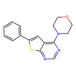 4-(4-Morpholinyl)-6-phenylthieno[2,3-d]pyrimidine structure